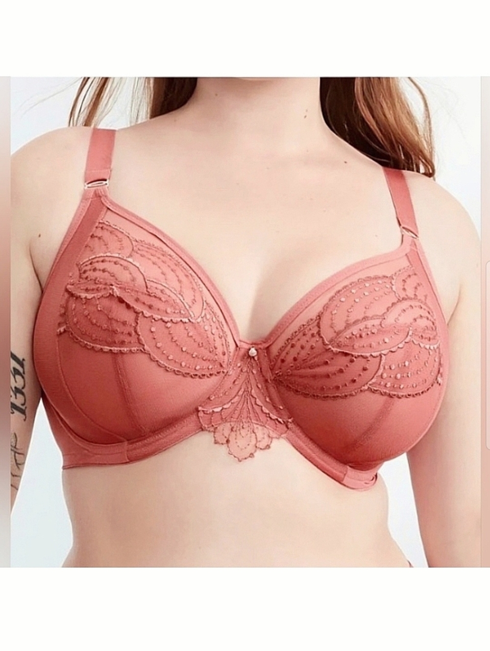 ELOMI Priya Plunge Bra Rose Gold 42i